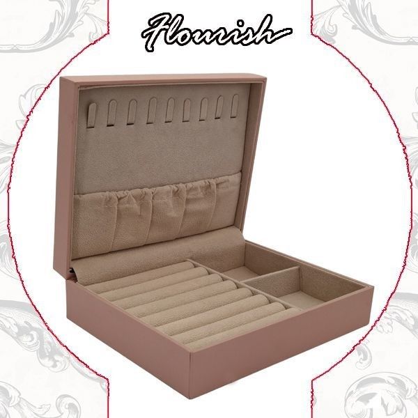Caixa de embalagem de acessórios de jóias de papelão grande cor rosa