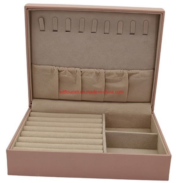 Caixa de embalagem de acessórios de jóias de papelão grande cor rosa