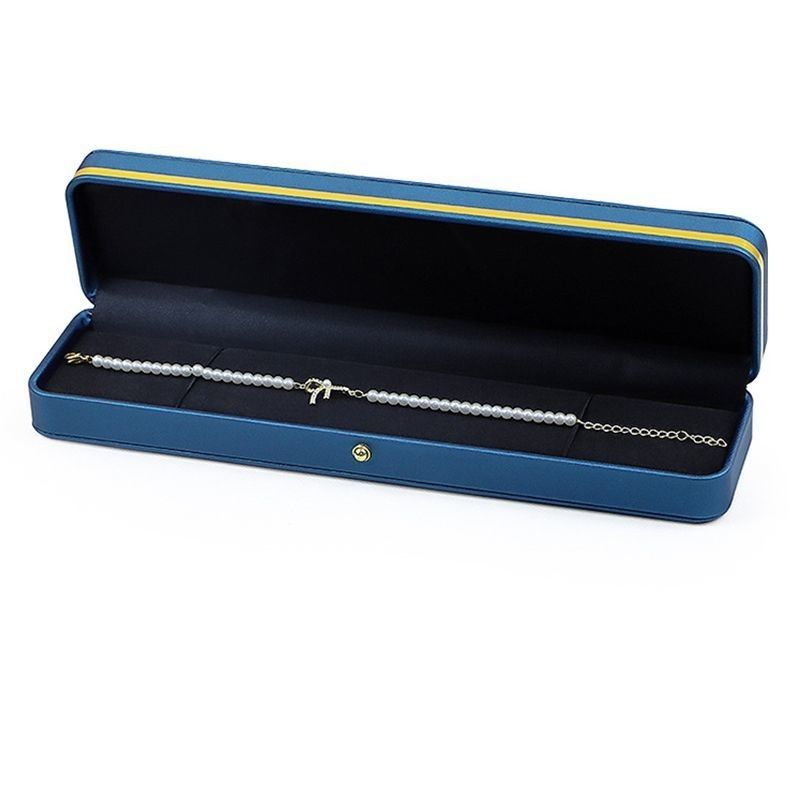 Caixa de embalagem de jóias de material PU para anéis, brincos, pulseiras e colares 0,300 kg