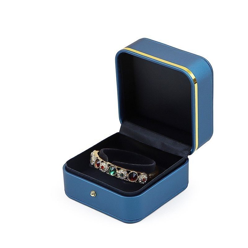 Caixa de embalagem de jóias de material PU para anéis, brincos, pulseiras e colares 0,300 kg