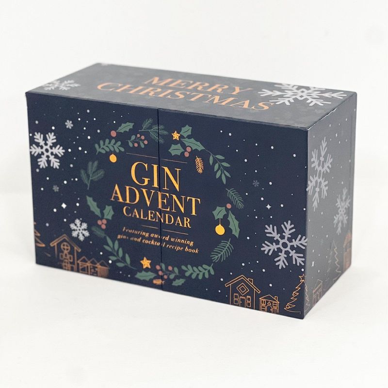 Caixa-presente de papel de papel aberta para maquiagem de jóias e cosméticos Calendário de Advento