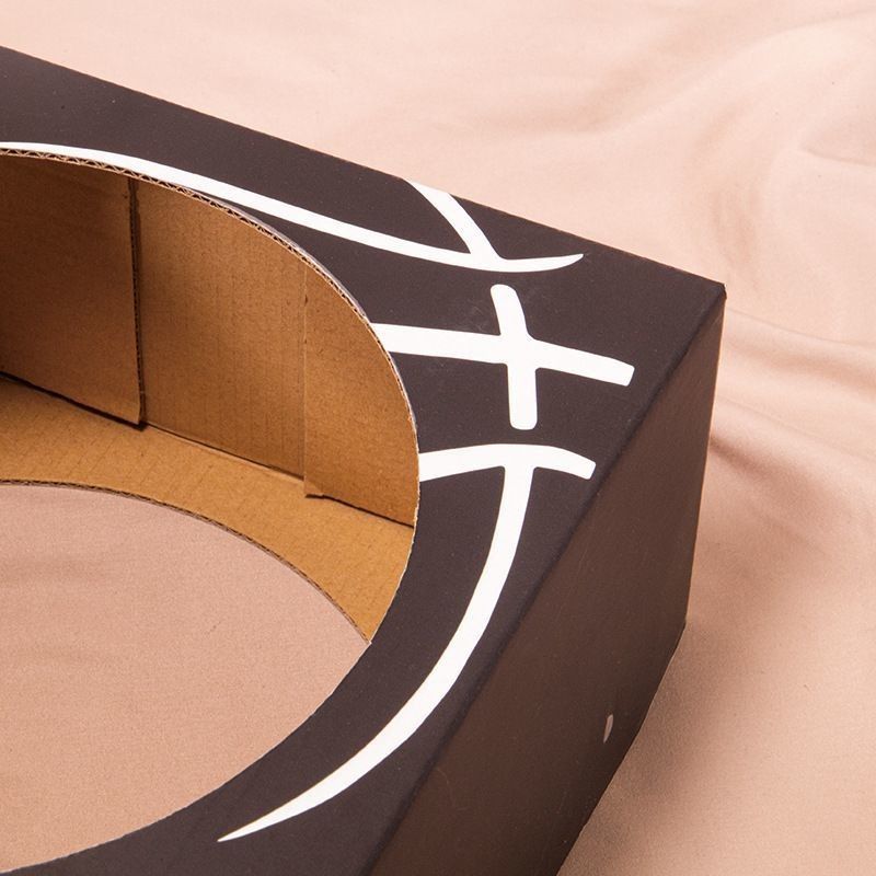 3 Ply E flauta rígida caixa de exibição de papel ondulado para basquete futebol personalizado