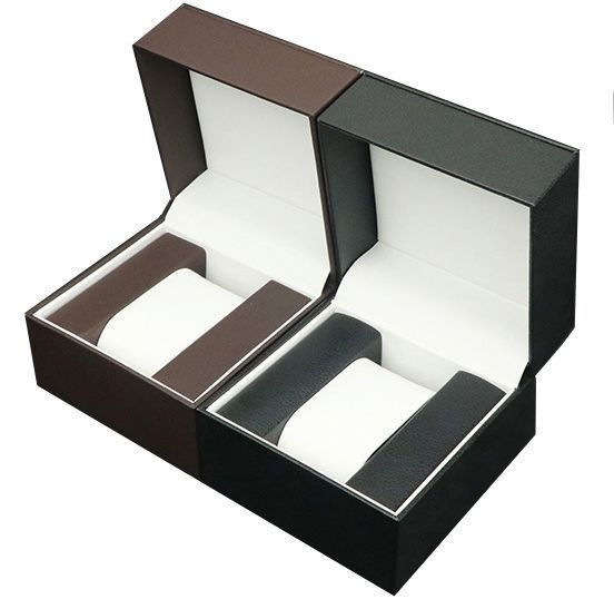 Caixa de relógio de couro PU à prova d'água com gaveta de jóias Caixa de display de armazenamento Logotipo personalizado