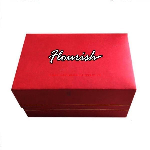 Embalagem de jóias portátil de carapaça de bisagra Caixa de papel presente com inserção de veludo De acordo com os requisitos do cliente