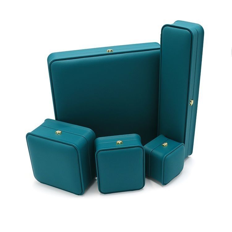 Impressão de logotipo personalizado Caixa de jóias PU de luxo Brinco de viagem portátil Caixa de armazenamento de jóias caixa de armazenamento dupla