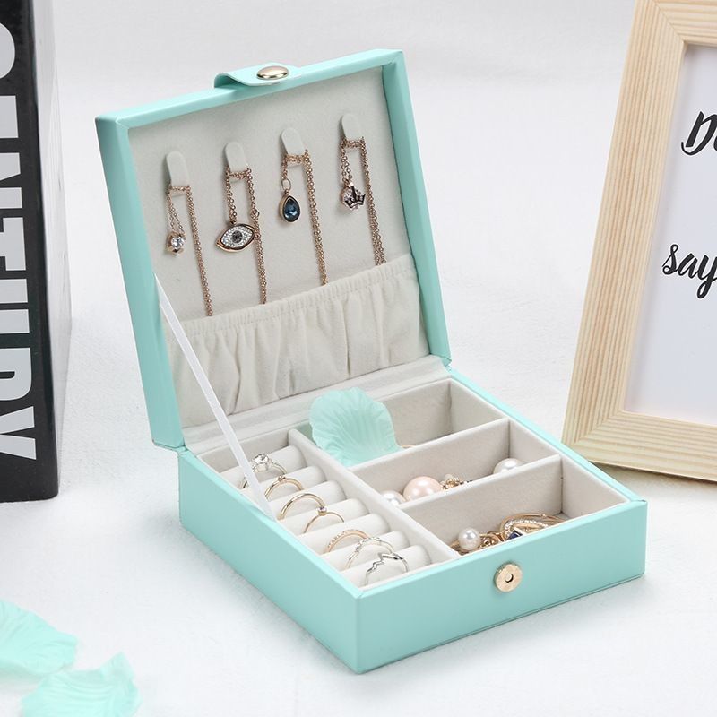 Caixas de exibição impressas personalizadas quadradas para joias de couro PU de luxo Arte e artesanato