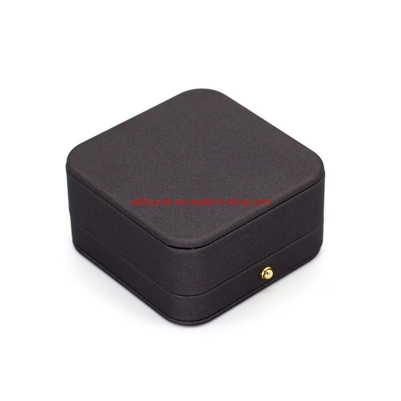 Estampagem a Quente Manuseio de Superfície Elegante Cinza Cor Quadrada Forma Pulseira Bracelete Caixa de Embalagem Regalo Rosa