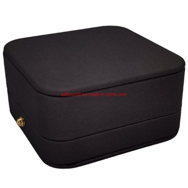 Estampagem a Quente Manuseio de Superfície Elegante Cinza Cor Quadrada Forma Pulseira Bracelete Caixa de Embalagem Regalo Rosa