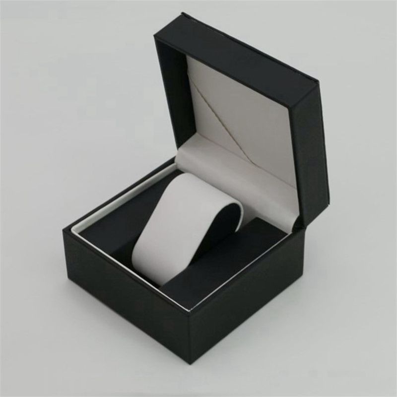 Caixas de exibição de presentes de couro PU de cartão de marfim Eco-friendly For Ring Jewelry Watch Wallet