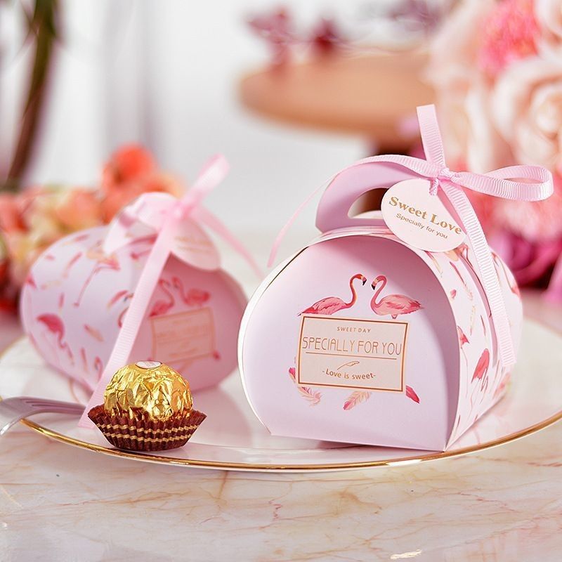 Flor de cor brilhante Impresso Caixa de presente personalizada Embalagem Caixa de presente de papel doces