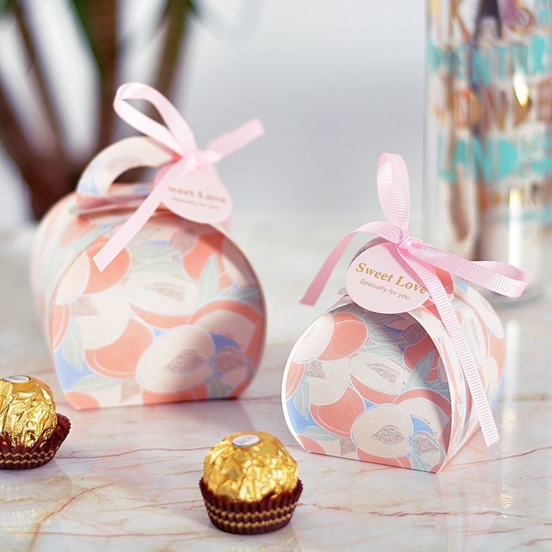 Flor de cor brilhante Impresso Caixa de presente personalizada Embalagem Caixa de presente de papel doces