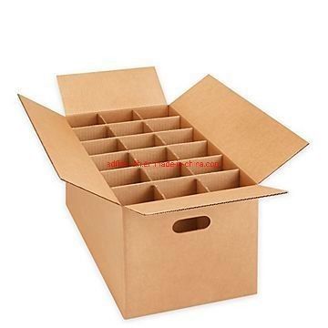 3 Ply B flauta embalagem plana caixas de papelão dobrável caixa de papelão branco para vinho cerveja bebida de leite