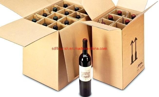 3 Ply B flauta embalagem plana caixas de papelão dobrável caixa de papelão branco para vinho cerveja bebida de leite