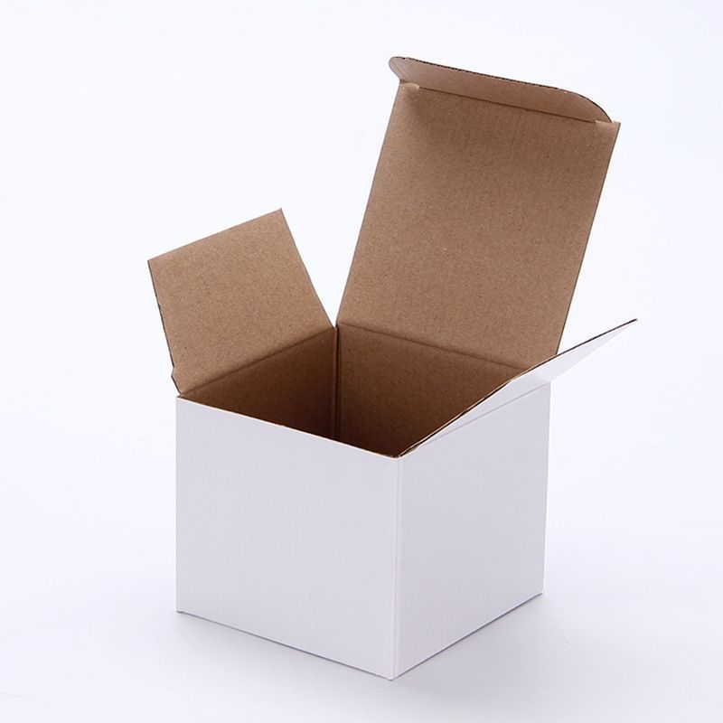 100% de papel reciclado Top Tuck Dobragem de uma peça embalagem corrugada Caixas de presente e textura Groove Natural Kraft Caixas de Envio