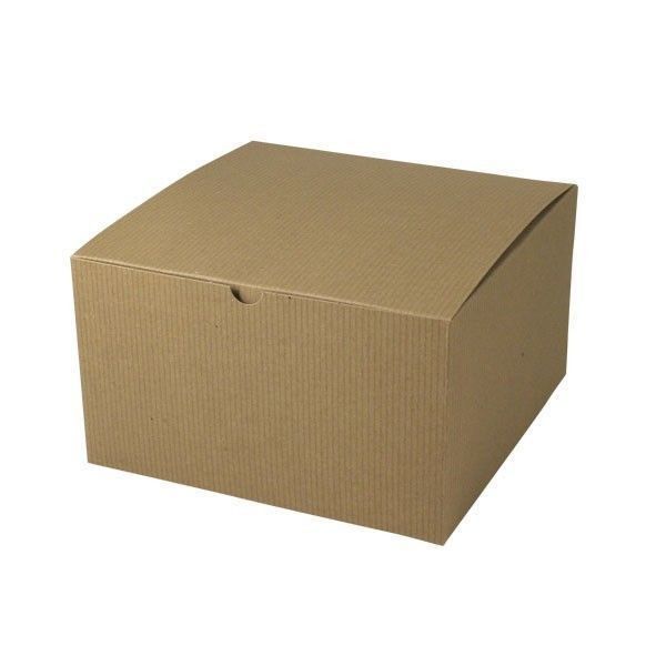 100% de papel reciclado Top Tuck Dobragem de uma peça embalagem corrugada Caixas de presente e textura Groove Natural Kraft Caixas de Envio