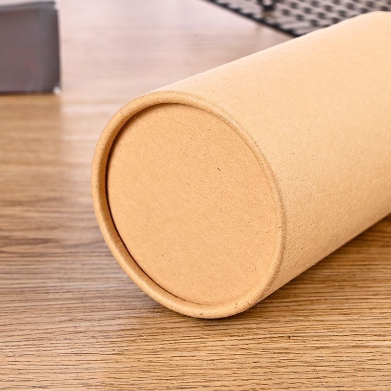 Caixa de papel cilíndrico rígido para chá, café, doces, flores, cartão, embalagem de presente