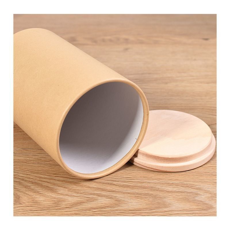 Caixa de papel cilíndrico rígido para chá, café, doces, flores, cartão, embalagem de presente
