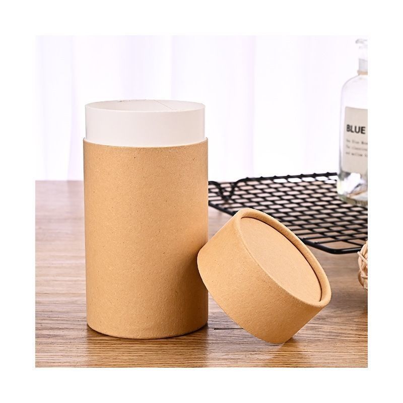 Caixa de papel cilíndrico rígido para chá, café, doces, flores, cartão, embalagem de presente