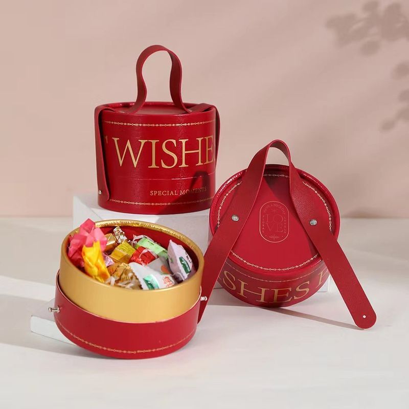 Embalagem de caixa de presente de cilindro redondo personalizado para armazenamento de alimentos doces chocolate vinho jóias