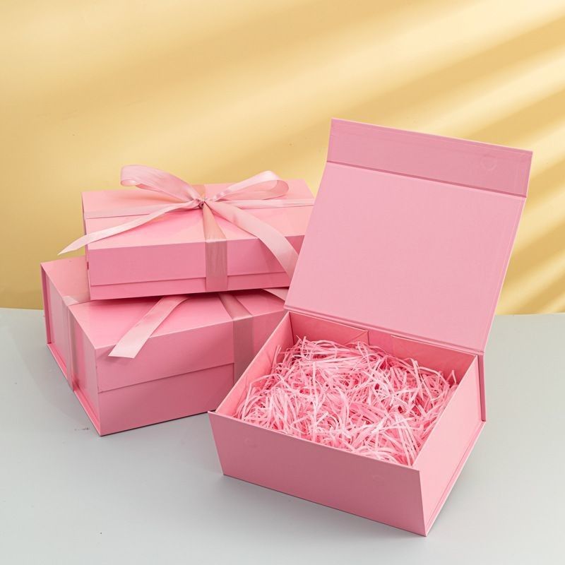 Decoração de Natal Caixa de presente dobrável de papel Joalharia cosmética Caixas de cartão dobráveis