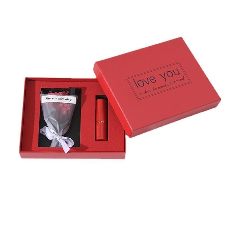 Caixa de presente de perfume de batom retangular personalizado para favores de casamento personalizados