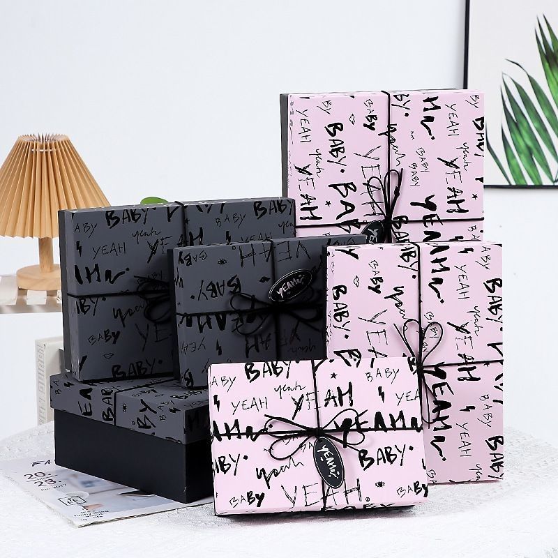 Embalagem de presente em preto Caixas de jóias de papel para colarinho Bracelete de anel de relógio Eco-friendly