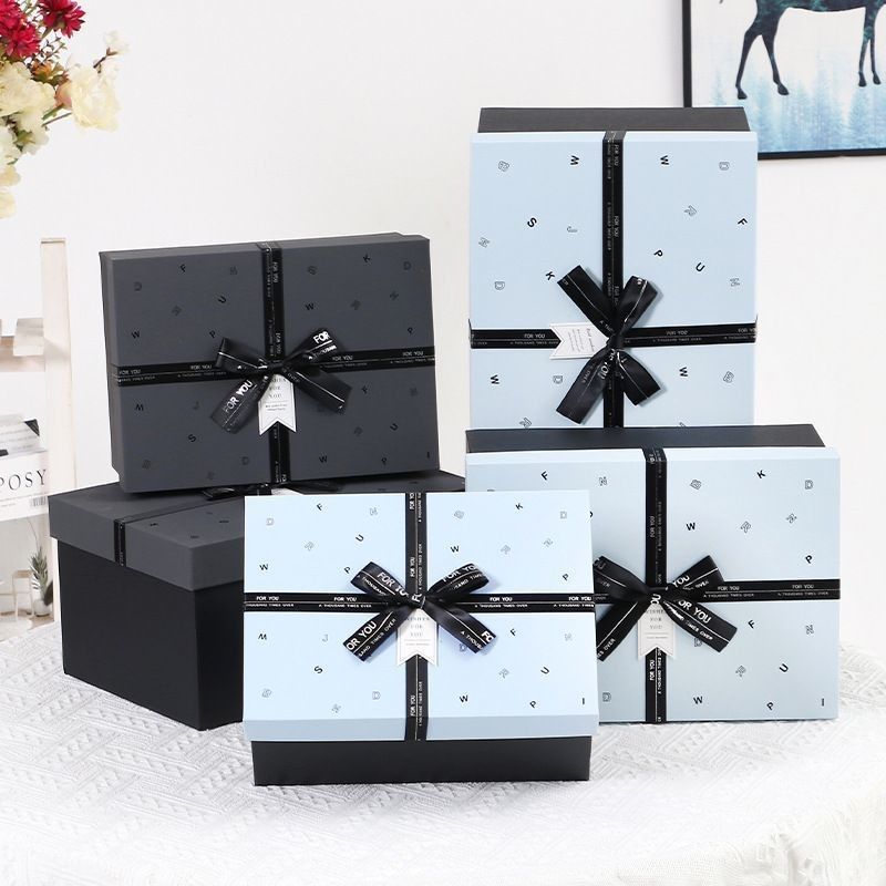 Embalagem de presente em preto Caixas de jóias de papel para colarinho Bracelete de anel de relógio Eco-friendly