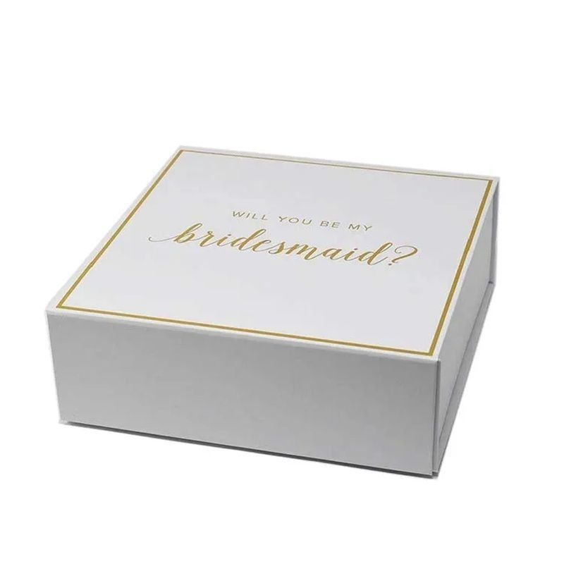 Caixa de presente de cartão branco de fecho magnético personalizado para o Dia da Mãe Dia dos Namorados