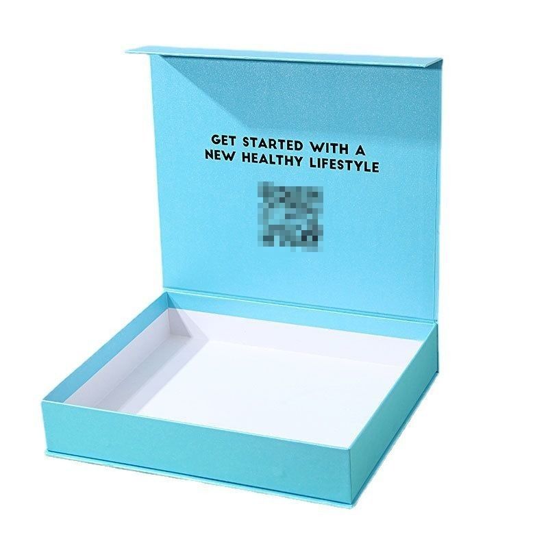 Caixa de embalagem magnética de cor sólida, laminada, laminada, dobrável, caixa de presente de papelão rígido