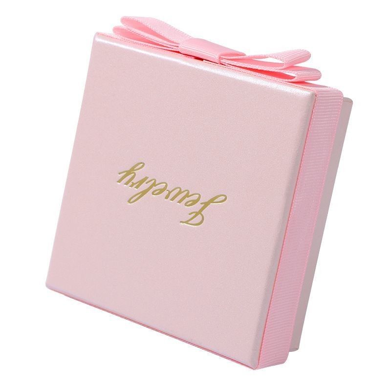 Caixa-presente de jóias cor-de-rosa Eco-friendly Hot Stamping Luxury Paper Packaging Box