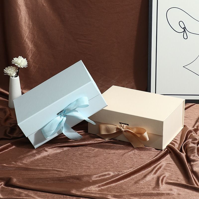 Maquiagem Cosméticos Camisas Sapatos Embalagem Caixa de armazenamento de logotipo personalizado dobrável com fita e impressão de logotipo