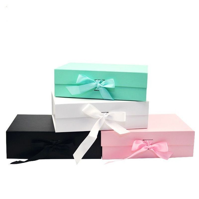 Maquiagem Cosméticos Camisas Sapatos Embalagem Caixa de armazenamento de logotipo personalizado dobrável com fita e impressão de logotipo