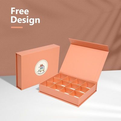 Caixa-presente magnética cor-de-rosa ecológica