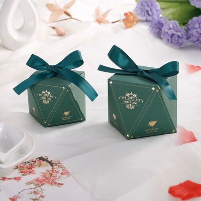 Caixas de doces de papel personalizadas com logotipo para Natal / casamento / festival