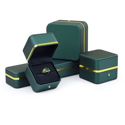 Caixa de embalagem de jóias de material PU para anéis, brincos, pulseiras e colares 0,300 kg